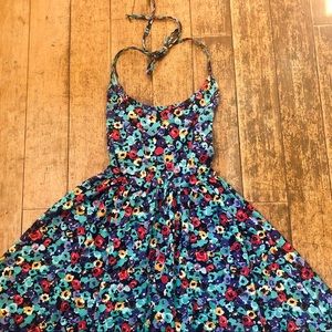American Apparel Multicolor Floral Print Dress